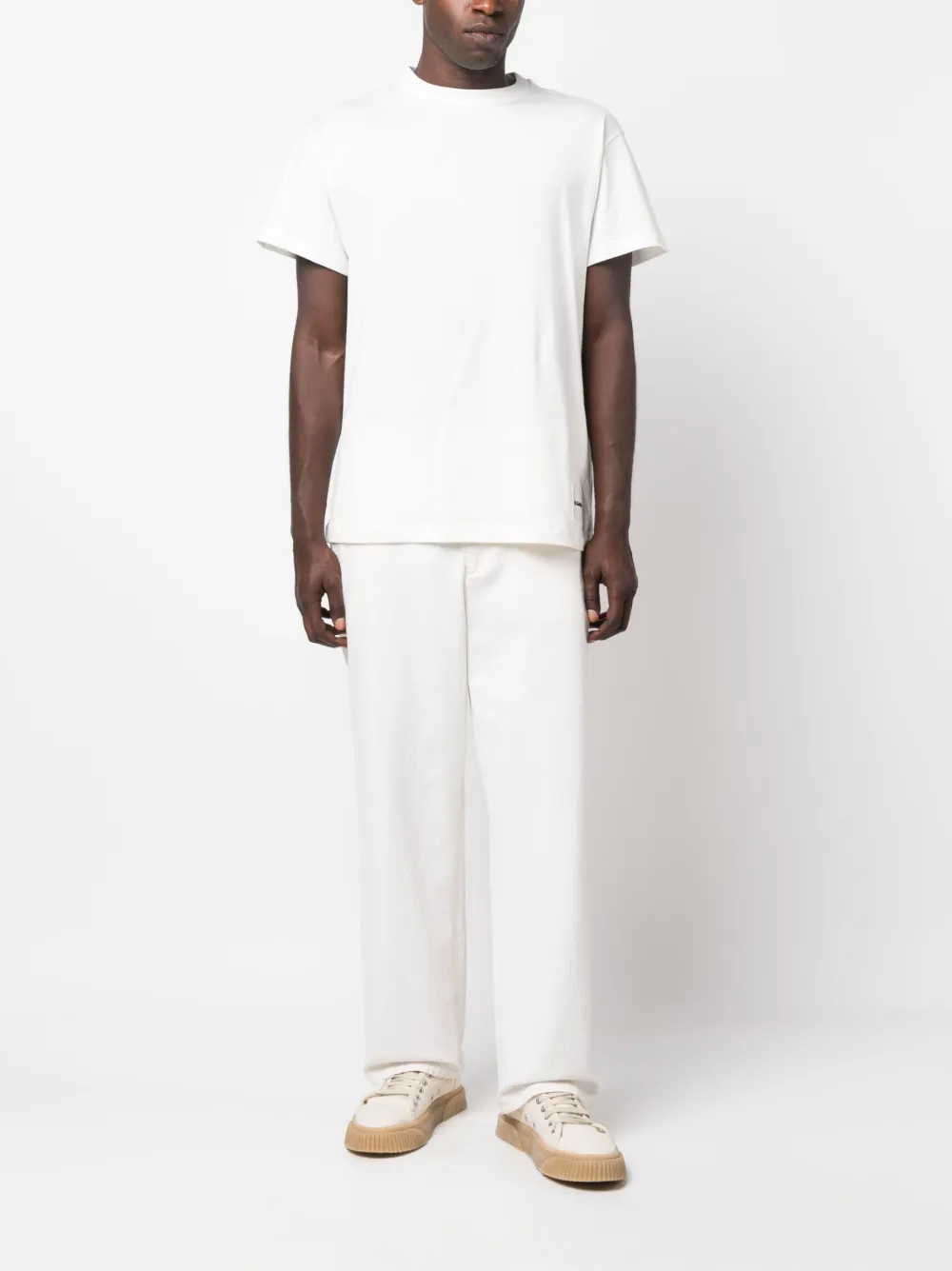 Комплект из трех футболок с логотипом JIL SANDER, белый — фото 2