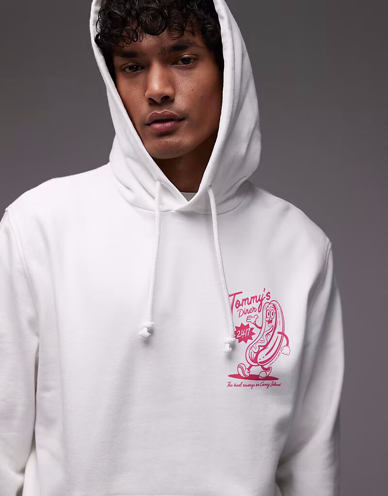 

Толстовка Tommy Jeans с принтом хот-дога белого цвета
