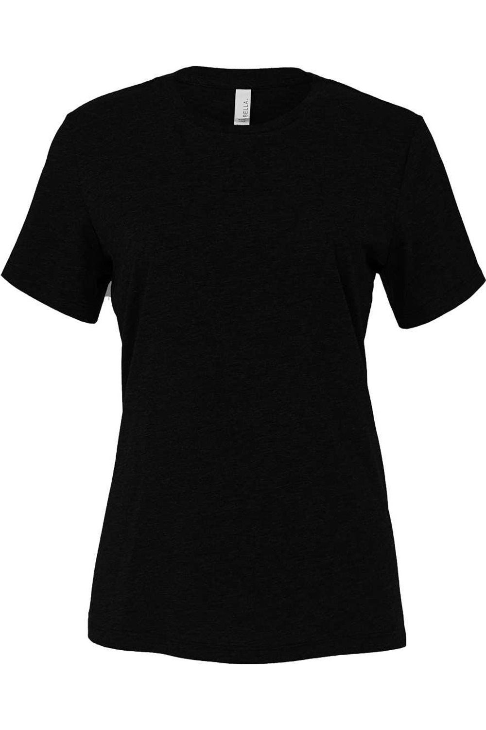 

Женская свободная футболка BELLA + CANVAS Heather CVC, цвет solid black blend