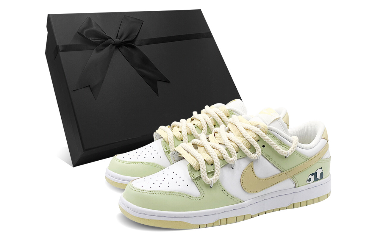 

Кроссовки Nike Dunk Skateboarding Shoes Men Low-top Yellow/green, цвет Matcha