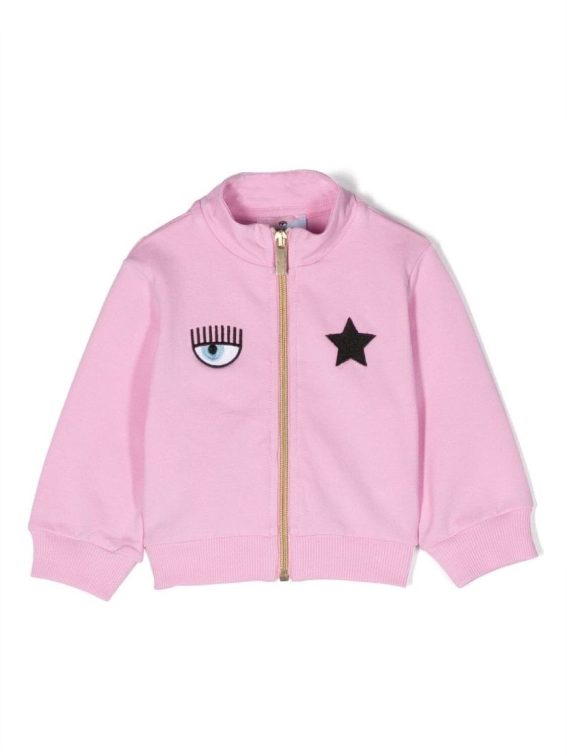 

Chiara Ferragni куртка с высоким воротником и декором Eyelike, розовый