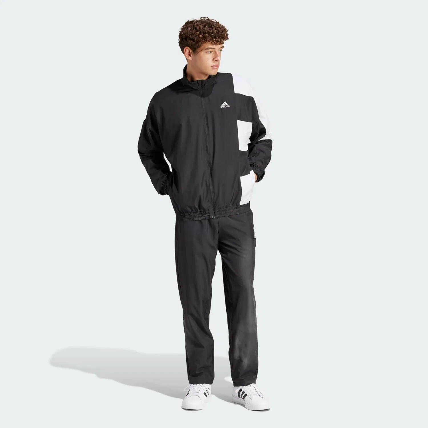 Спортивный костюм Colorblock, adidas, черный/белый — фото 2