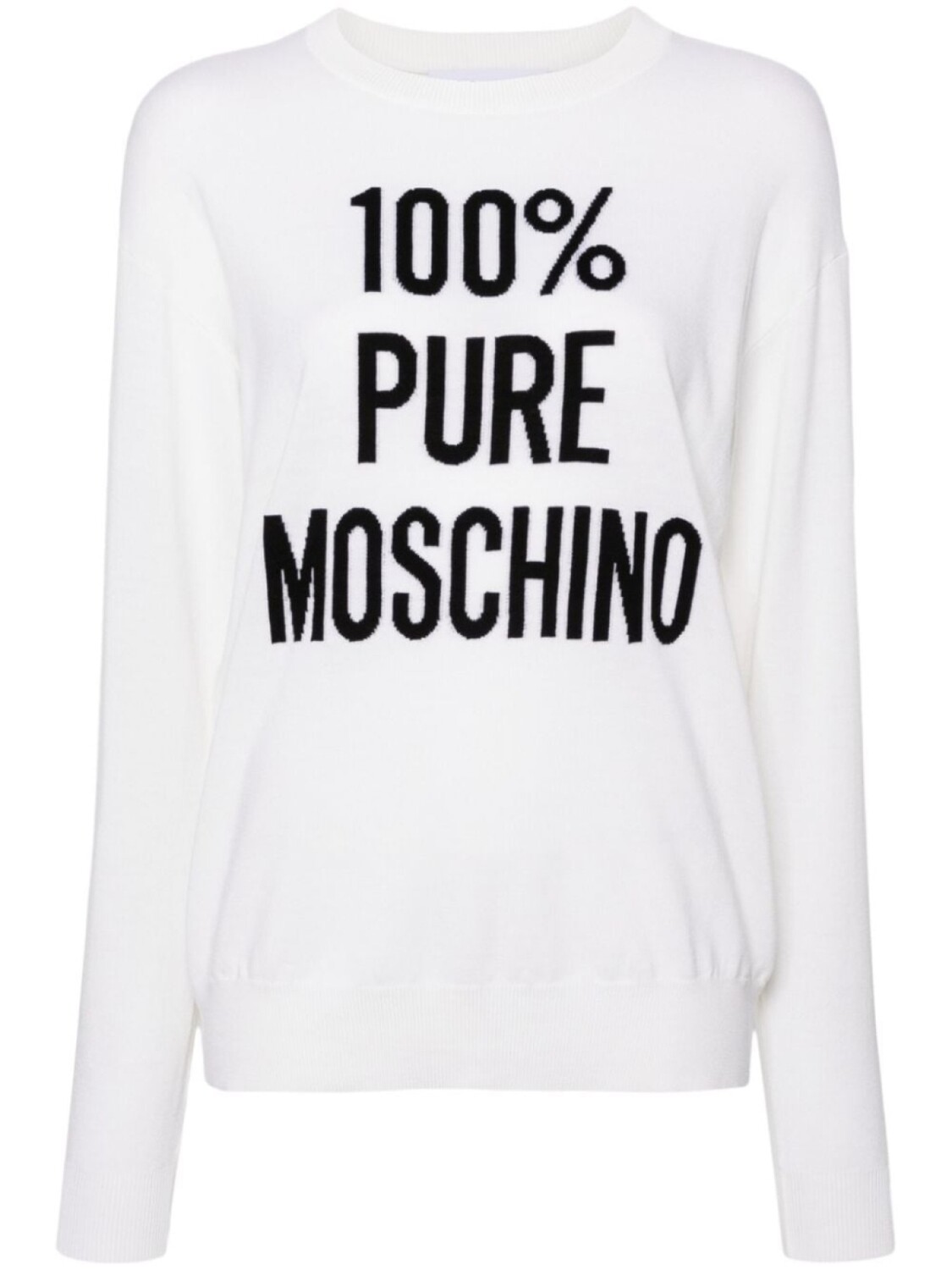 

Moschino джемпер с надписью, нейтральный цвет