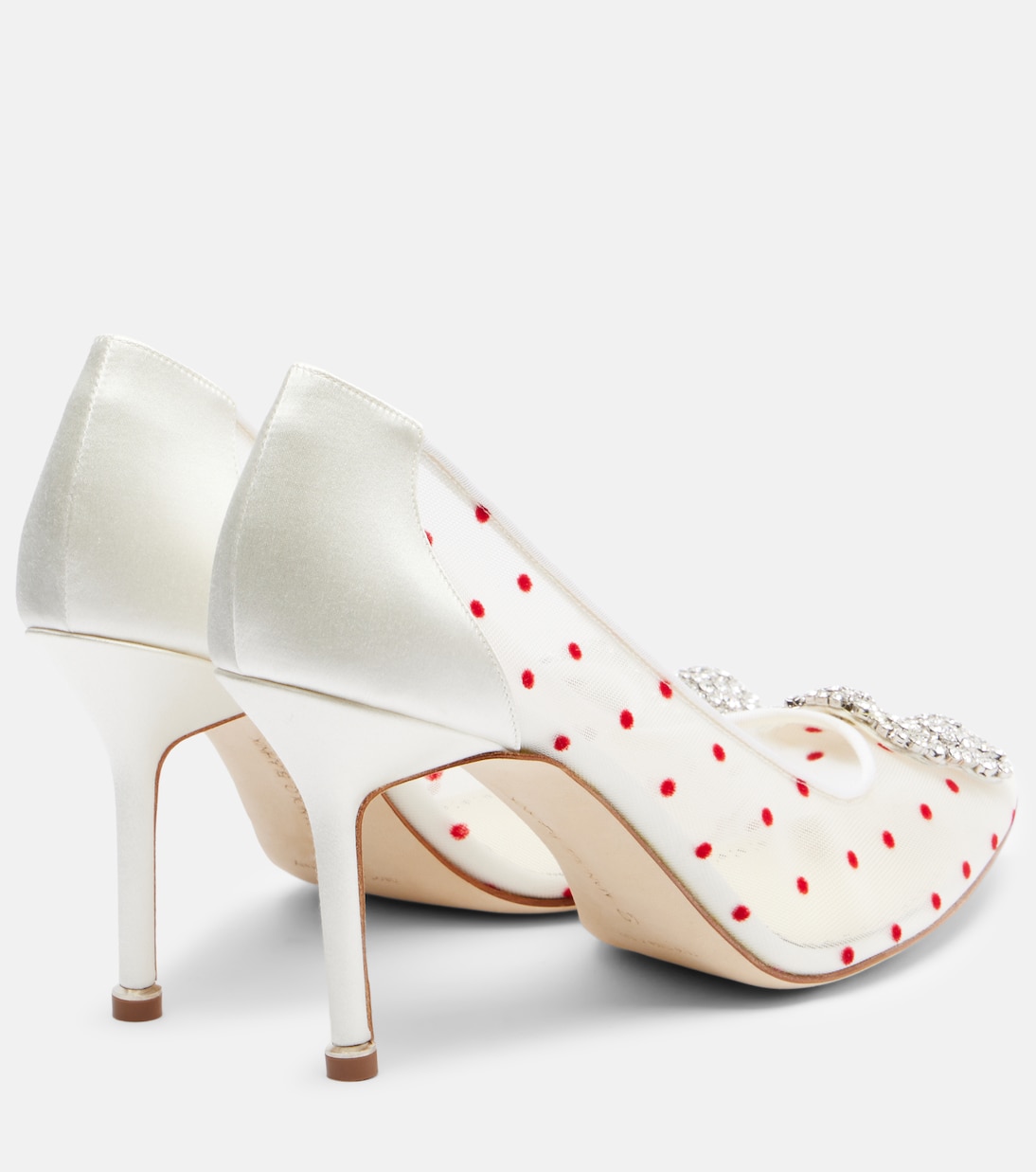 90 полка-дот украшенные туфли Manolo Blahnik, 994T/1309 Yoth/Lcrm — фото 2