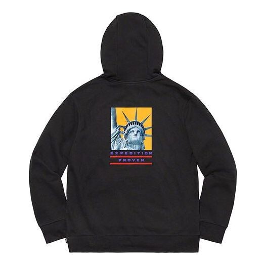 

Толстовка fw19 week 10 x the north face statue of liberty hooded sweatshirt black Supreme, черный