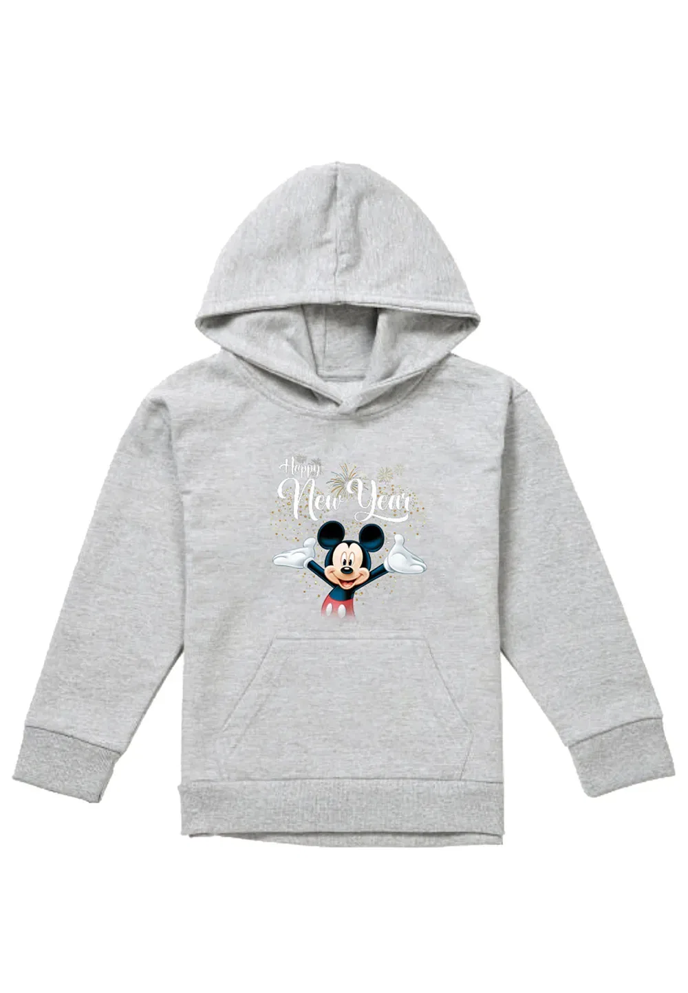Детская толстовка Mickey Mouse Firework New Year, Disney, серый