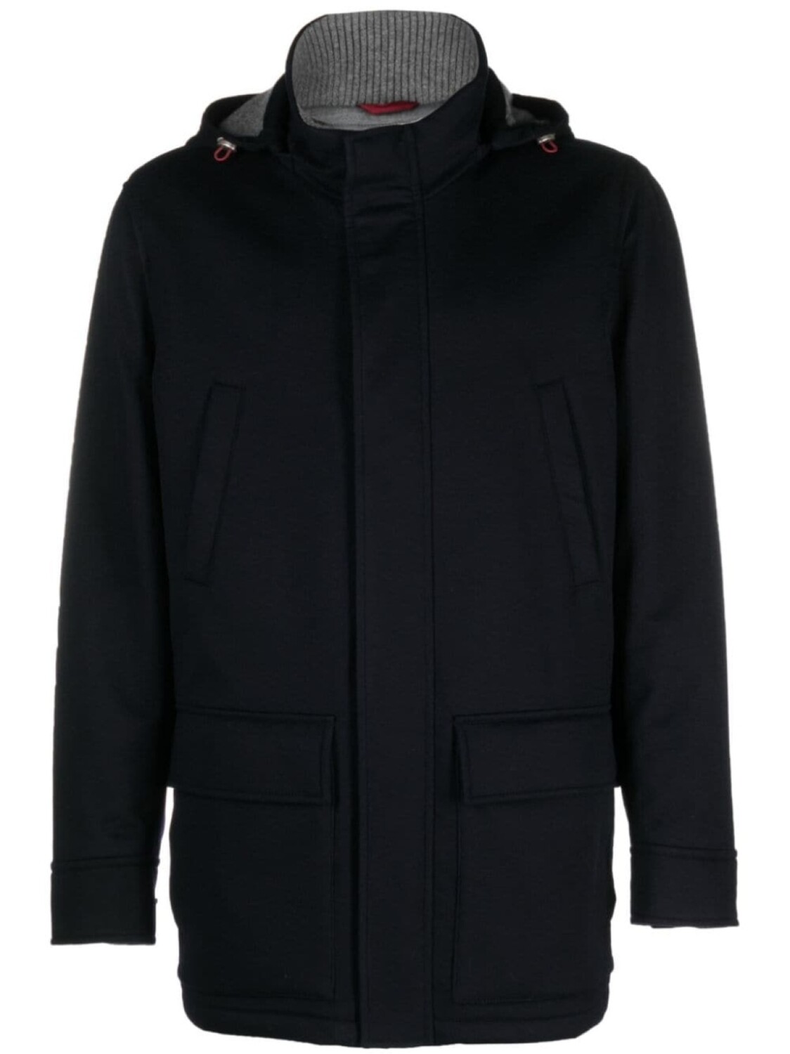 

Brunello Cucinelli пуховик со съемным капюшоном, синий