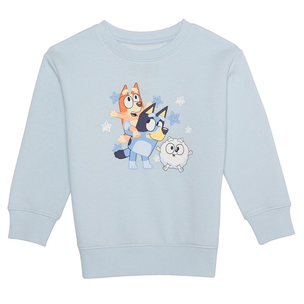 

Флисовый пуловер с круглым вырезом Jumping Beans Bluey Stars для девочек 4–8 лет, цвет Delicate Blue