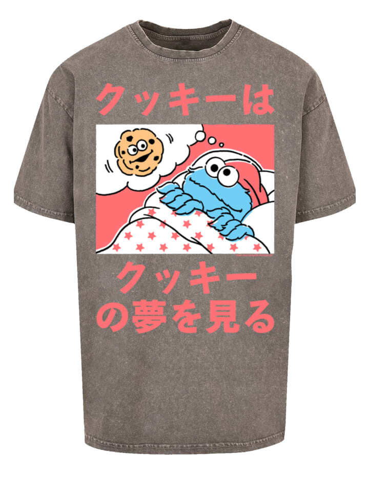 

Футболка F4NT4STIC Sesamstraße Cookie Dreams, цвет asphalt