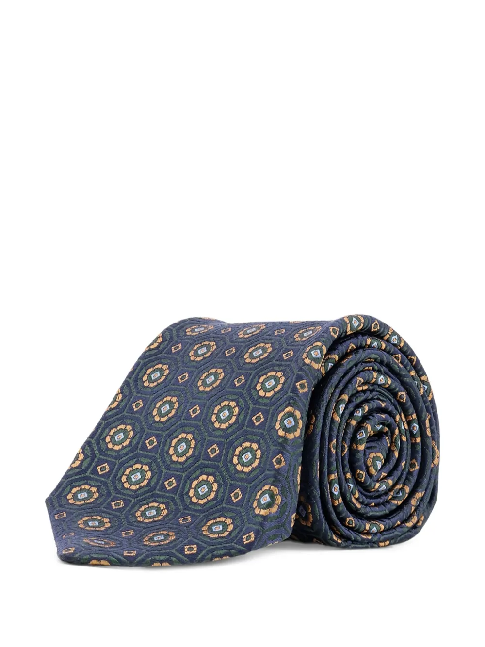 

Галстук с жаккардовым узором Kiton, синий