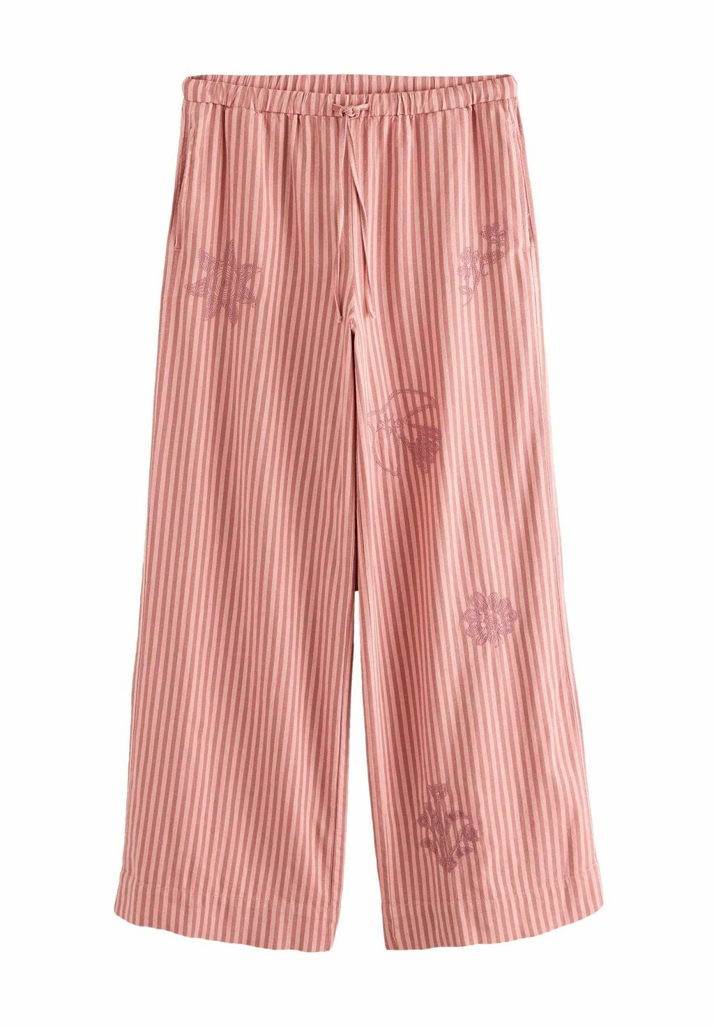 

Брюки EMBROIDERED STRIPE TIE WAIST Next, розовый