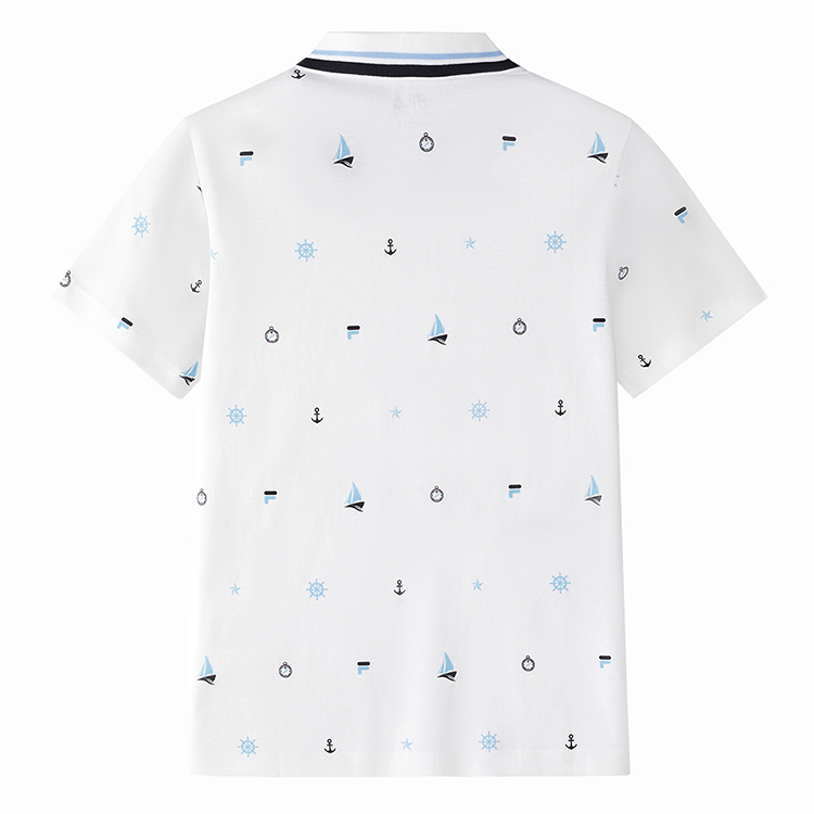 Поло с принтом по всей поверхности для подростков FILA KIDS, All Over Print — фото 3