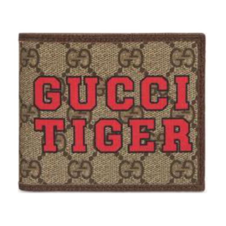 

Бумажник из кожи с канвасом мужской Ebony/Brown GUCCI