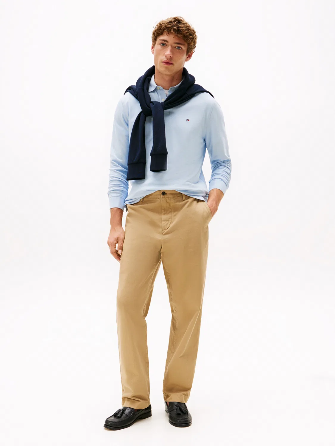 Футболка '1985 REGULAR LS POLO' Tommy Hilfiger, Light Blue — фото 4