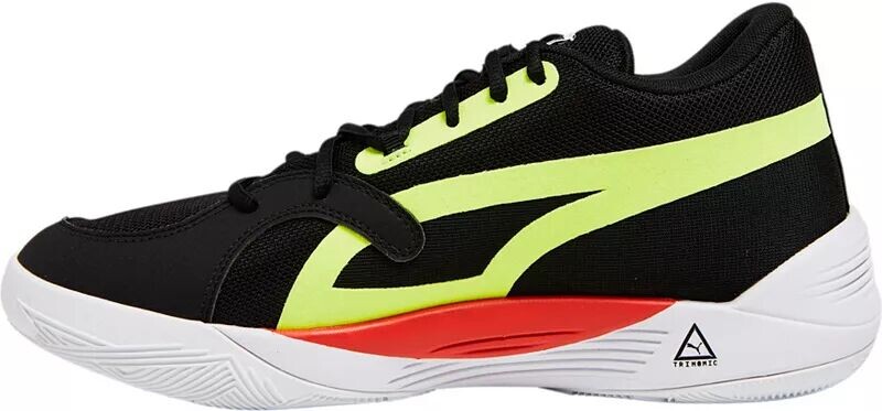 Кроссовки Puma TRC Blaze Court Basketball, черный/желтый/оранжевый — фото 2