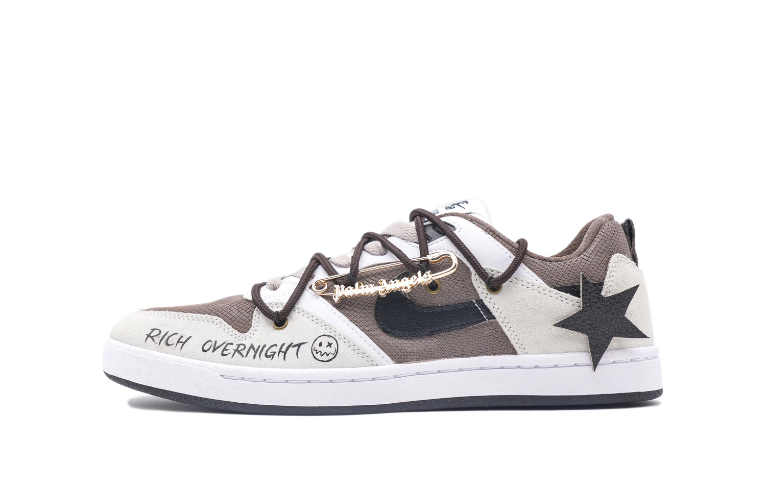 

Кроссовки Nike SB Alleyoop Skateboarding Shoes Women's Low-top White/Brown, слоновая кость, Бежевый, Кроссовки Nike SB Alleyoop Skateboarding Shoes Women's Low-top White/Brown, слоновая кость