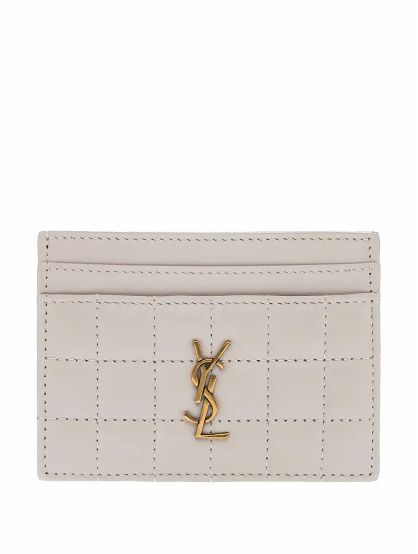 

Стеганая визитница с логотипом Saint Laurent, белый