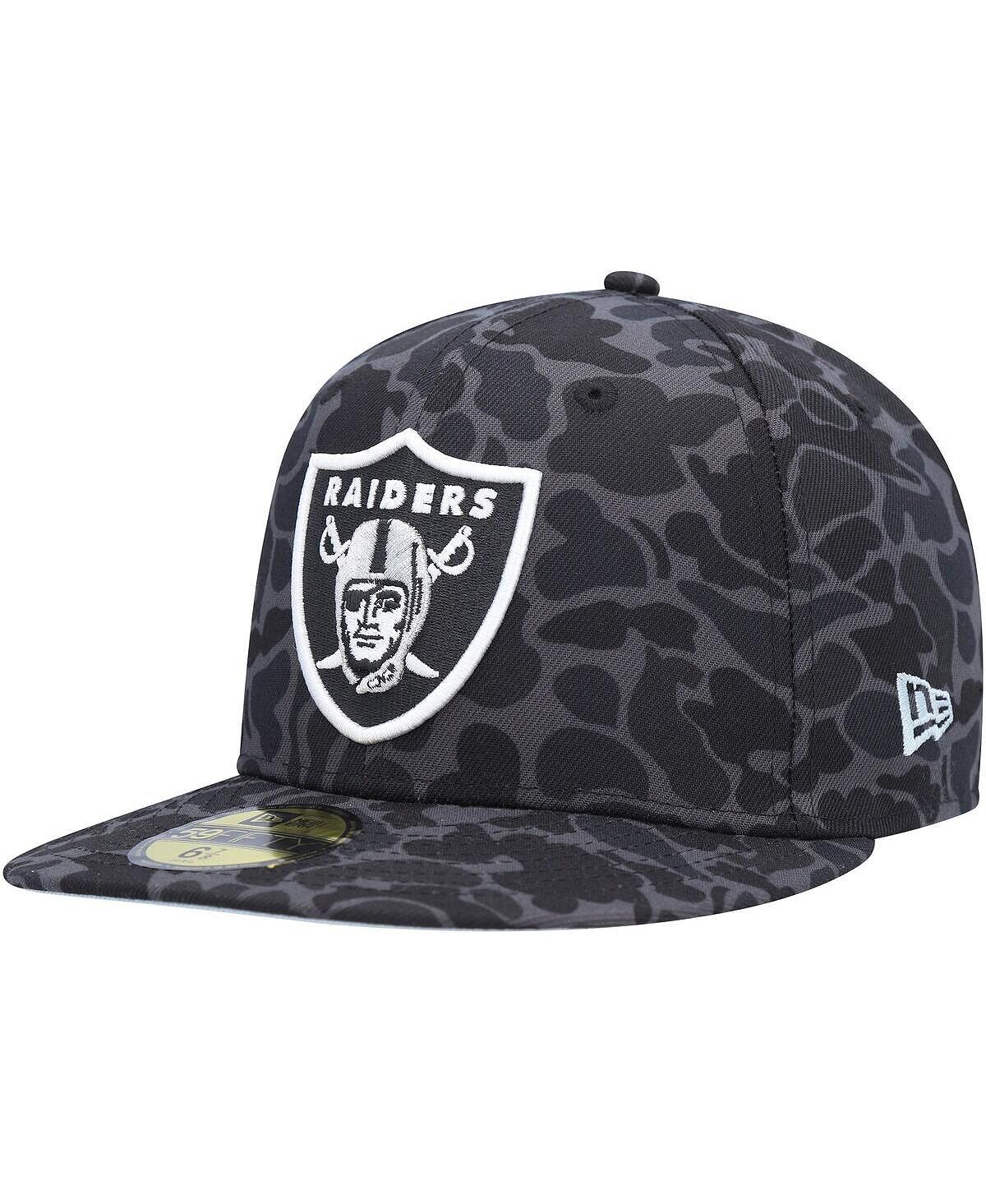 

Черная мужская приталенная шляпа Las Vegas Raiders Amoeba Camo 59FIFTY New Era