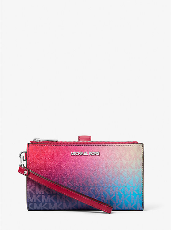 

Большой омбре-клатч Jet Set с фирменным логотипом Michael Kors, Dark Raspberry Multi
