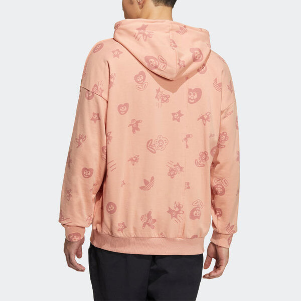 Толстовка Men's Adidas originals Full Print Cartoon Pattern Red Pink, розовый — фото 3
