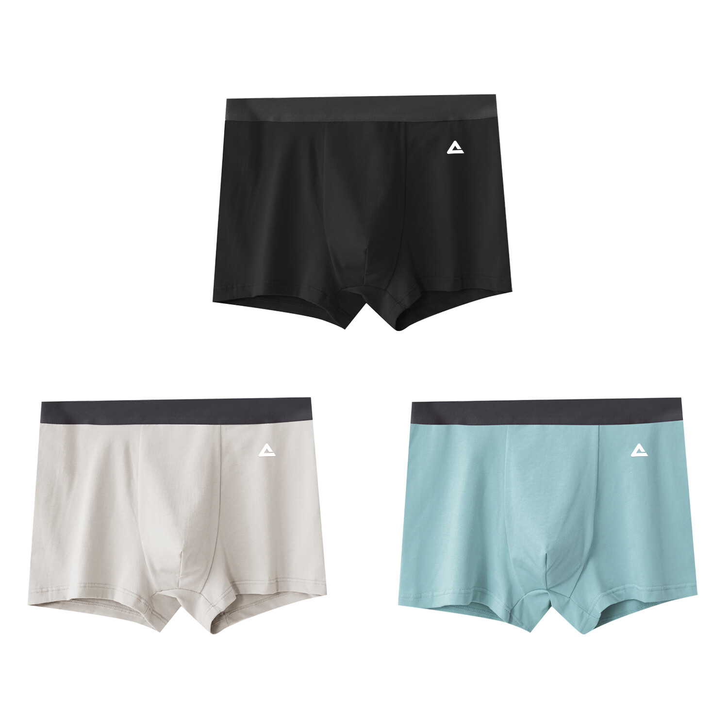 

Мужские трусы PEAK, цвет Black + light gray + light blue