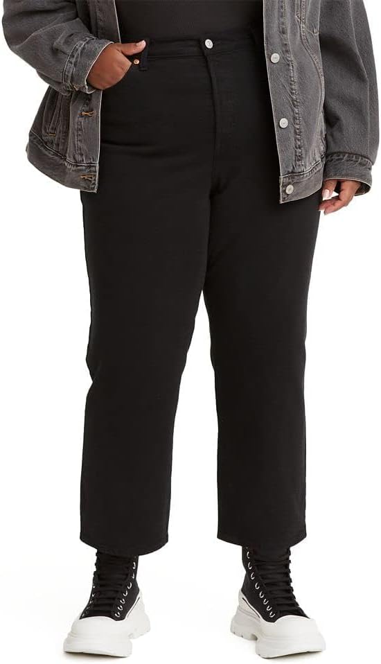 

Женские джинсы Levi's премиум-класса больших размеров Wedgie Straight, Black Sprout