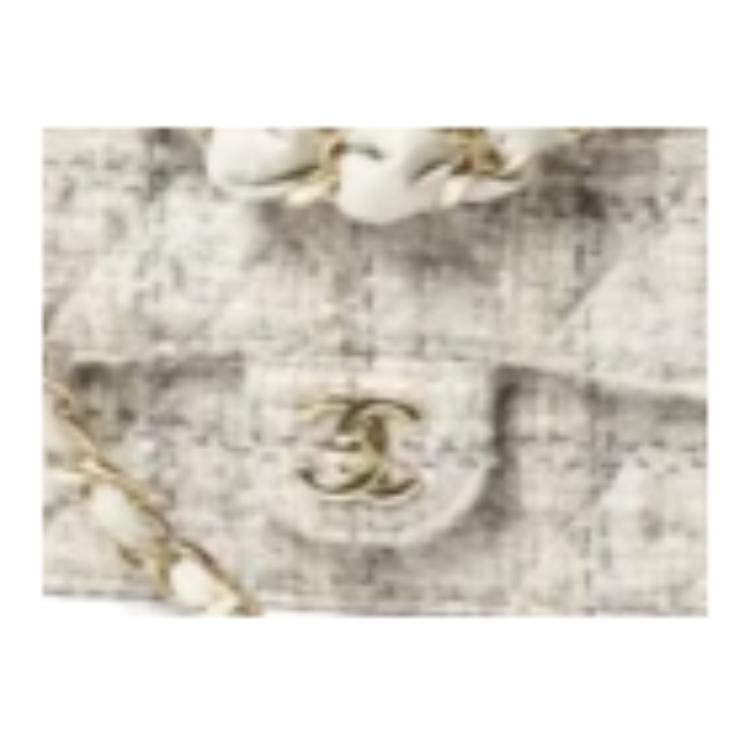 CHANEL Wool Twill Soft Woolen Shoulder Bag, Crossbody Bag, Handbag Mini Women's Gray & Black — фото 3