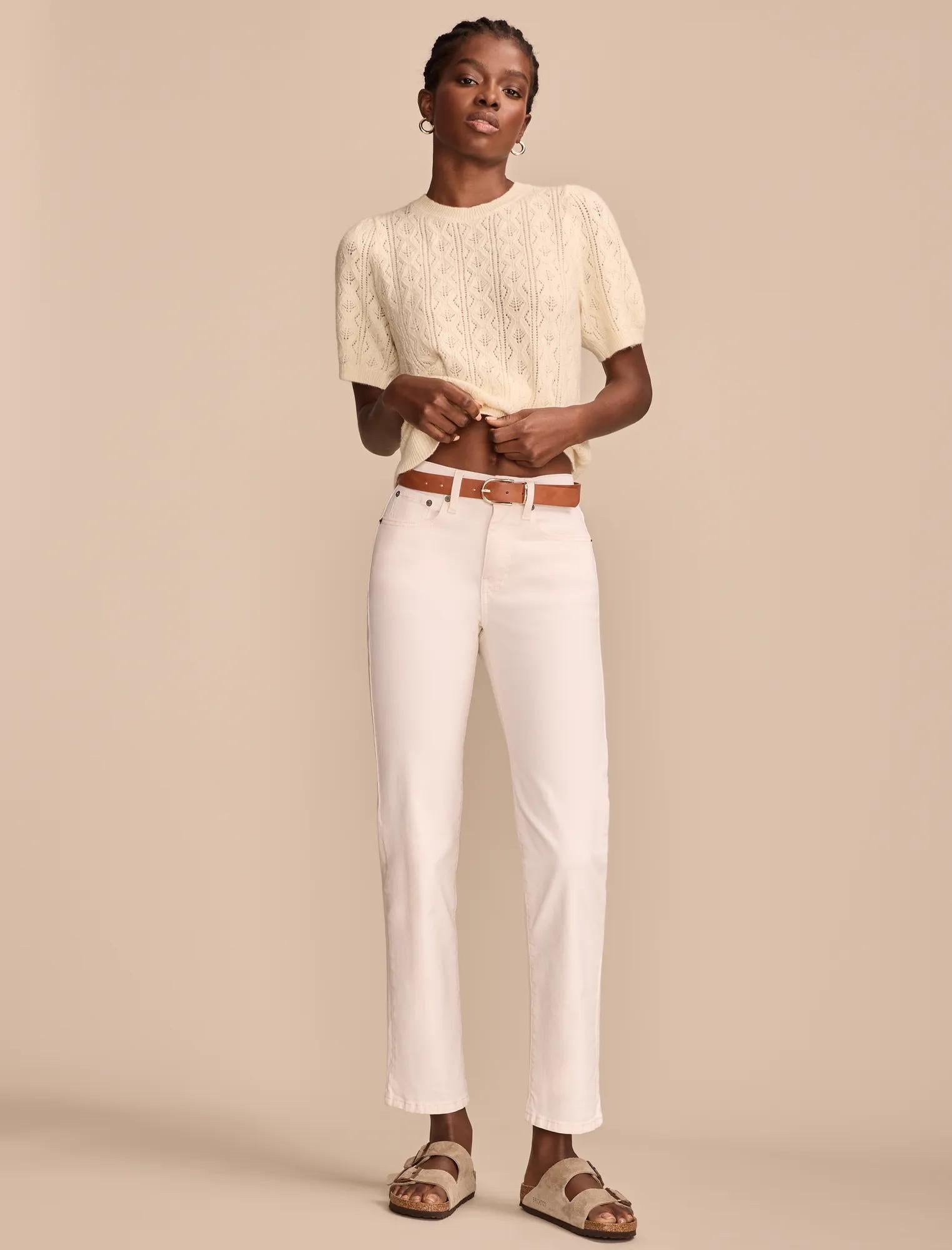 

Lucky Brand Женские высокие прямые джинсы Zoe, белый