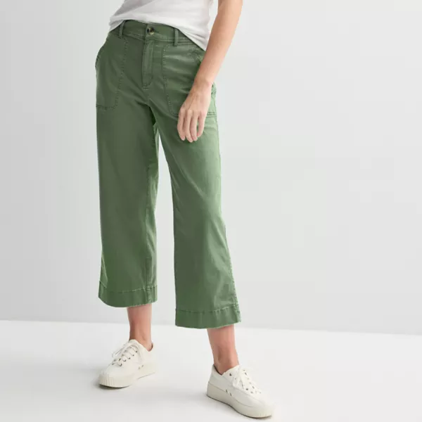 

Женские брюки с накладными карманами Sonoma Goods For Life, цвет manolo olive
