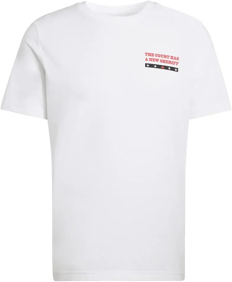 Футболка Adidas Men's Padel Wanted Graphic, белый