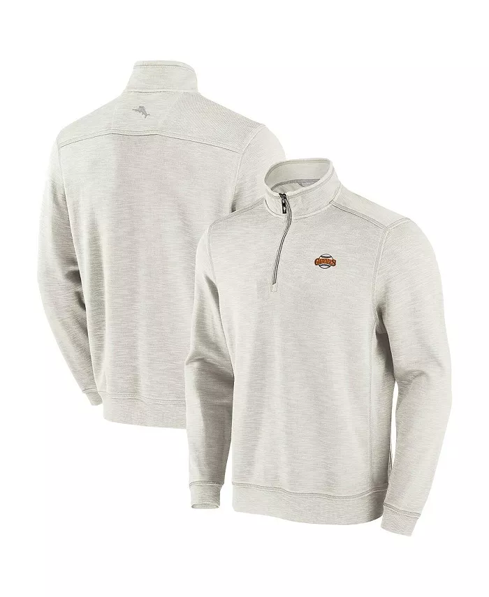 

Мужская кремовая толстовка San Francisco Giants Sport Tobago Bay Tri-Blend Half-Zip Tommy Bahama