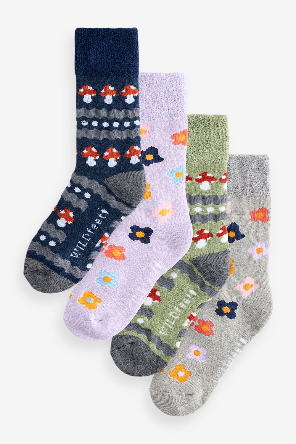 

Веселые термоноски для отдыха, упаковка 4 шт Wild Feet, зеленый