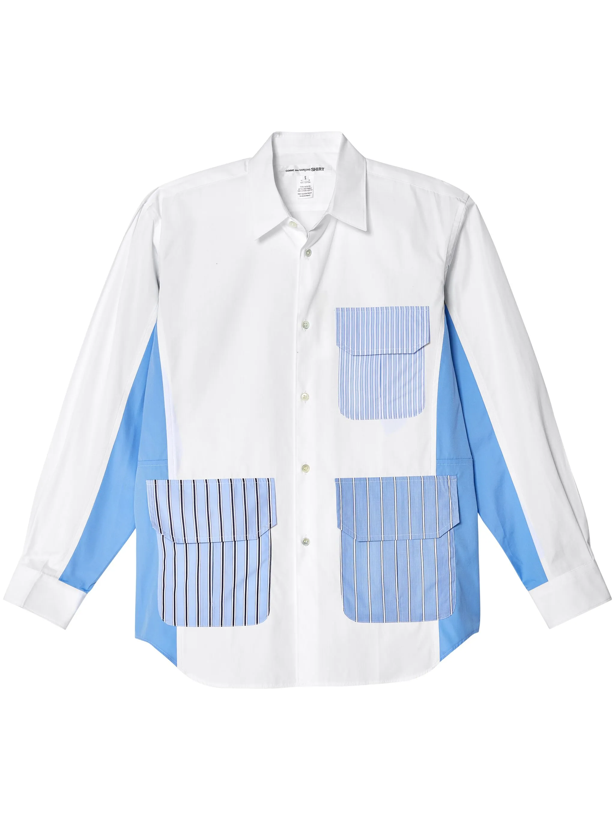 

Рубашка со вставками Comme Des Garçons Shirt, белый