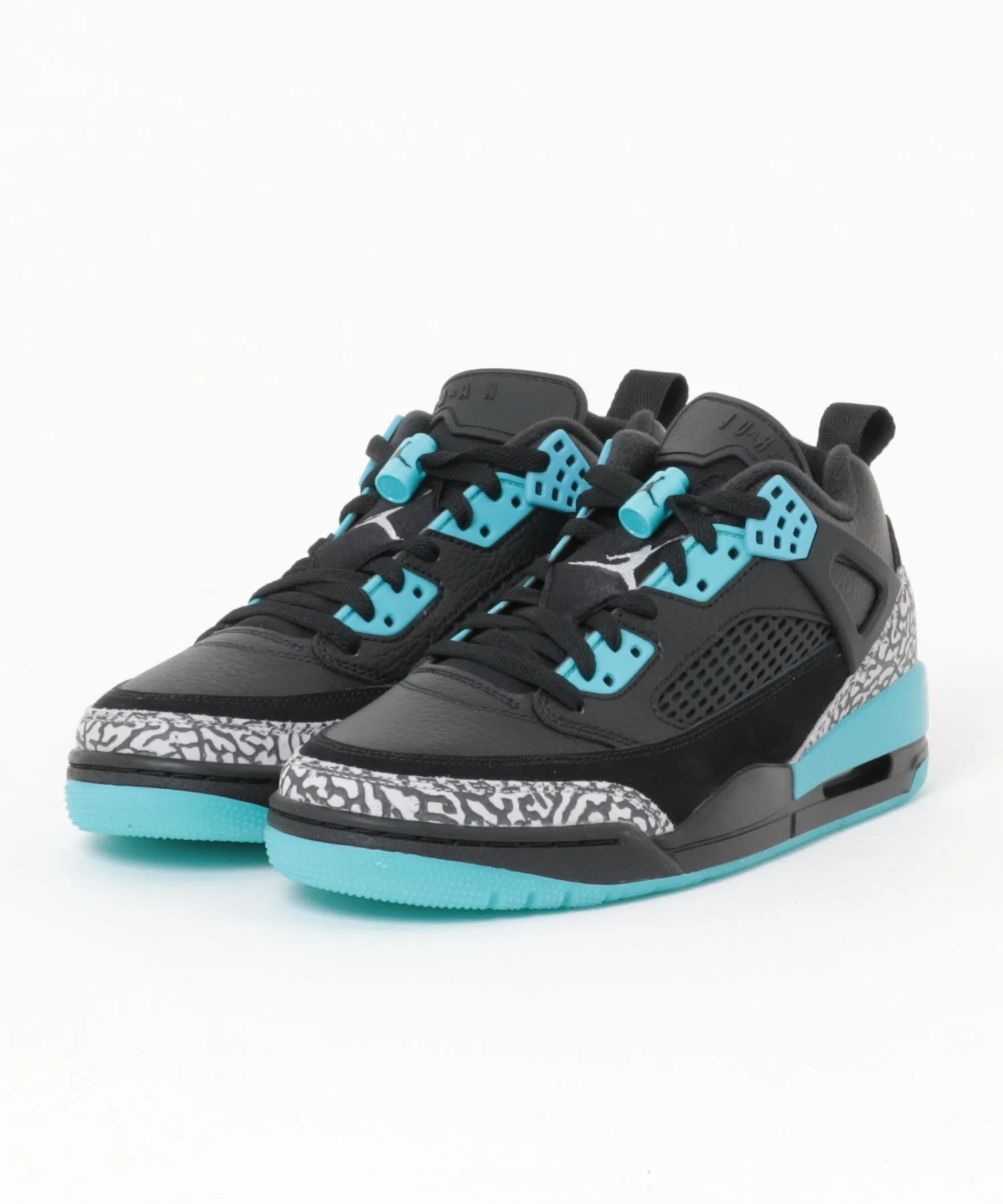 Мужские кроссовки Jordan Spizike Low из натуральной кожи чёрные