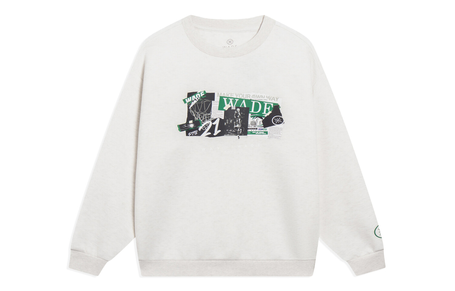 

Свитшот Wade Collection унисекс, цвет серый меланж Lining, цвет Heather Gray