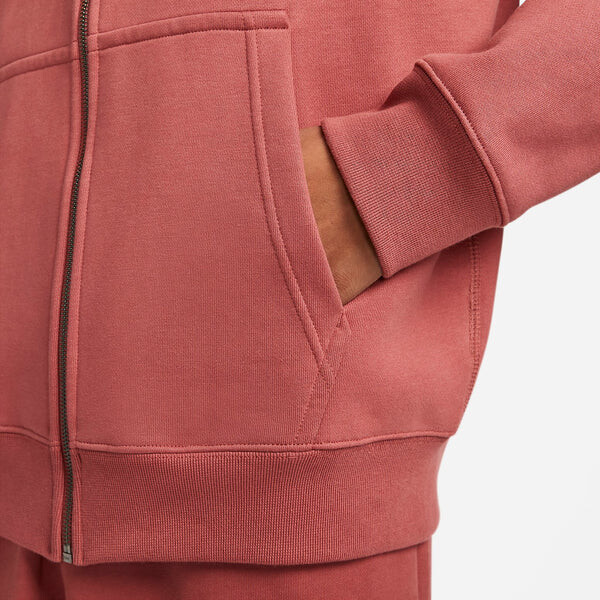 Толстовка Nike NRG Solo Swoosh Fleece Hoodie 'Red', красный — фото 4