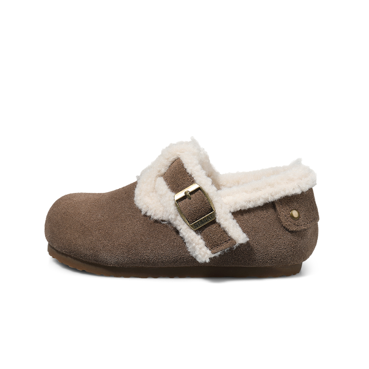 

Теплые противоскользящие повседневные кеды Balance для детей ST&SAT, мокко