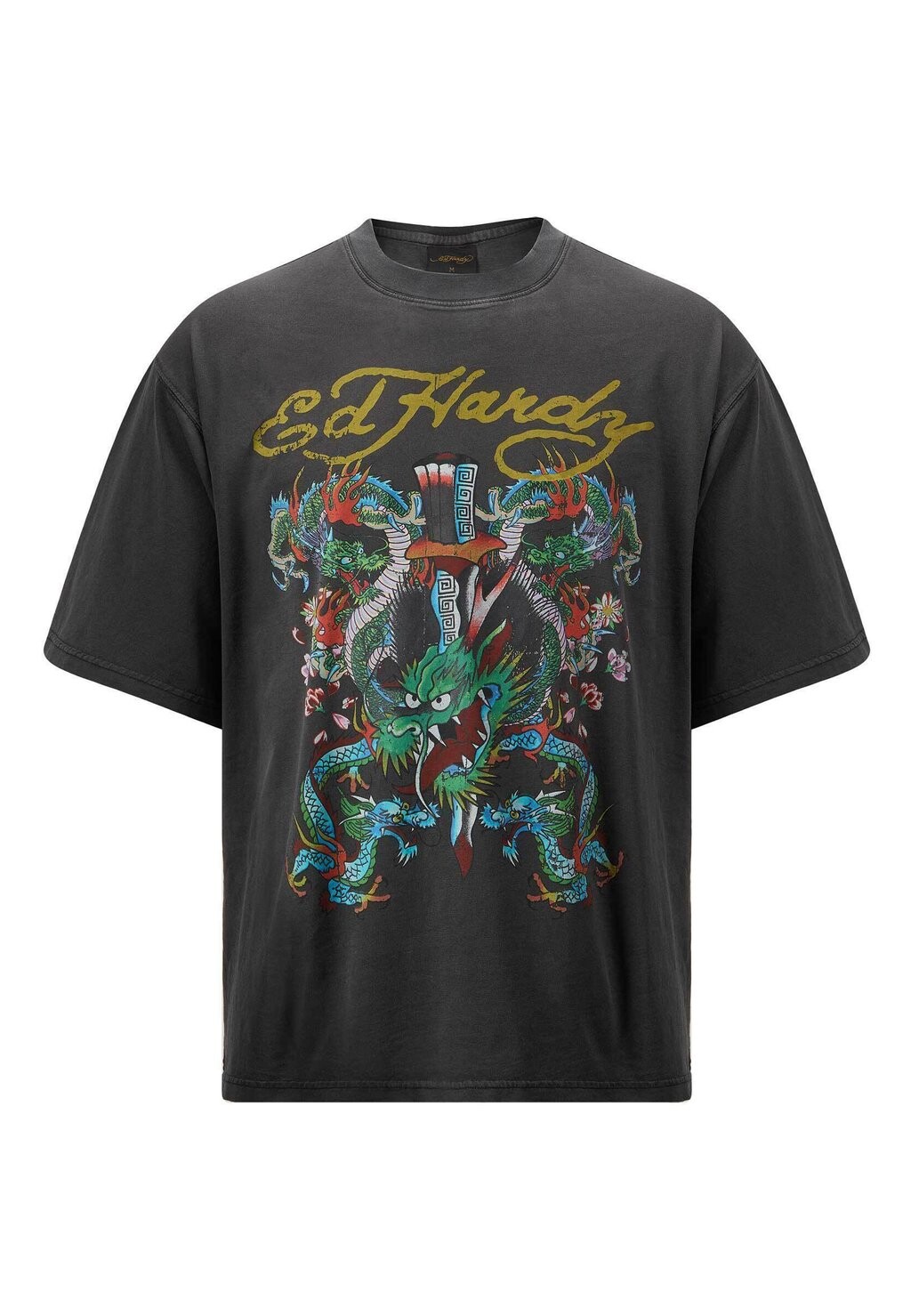 

Футболка с принтом THE DRAGONS Ed Hardy, темно-серый