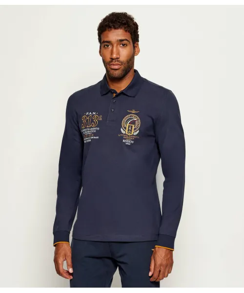 

Футболка поло Regular fit Aeronautica Militare, синий