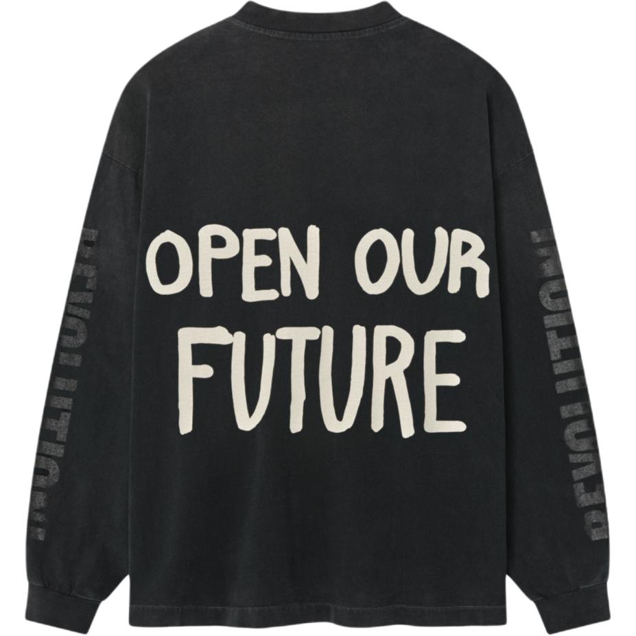 Футболка с длинным рукавом Open Our Future Fear Of God, черный — фото 3