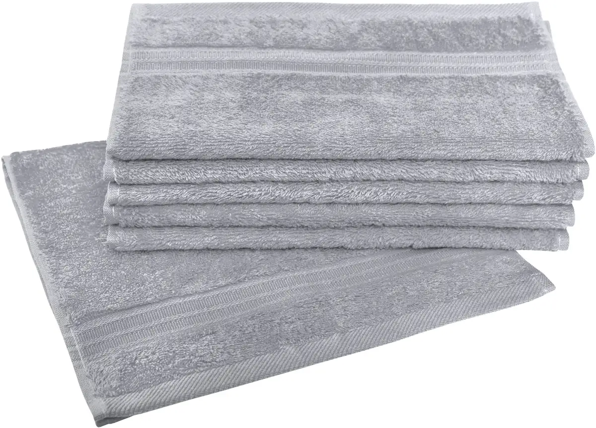 

Полотенца гостевые Dyckhoff "Сиена", (6 шт.), с каймой 30х50 см (6 шт.), цвет silber