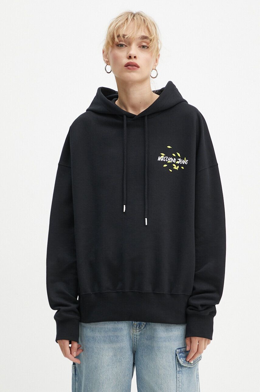 

Хлопковая толстовка Moschino Jeans, черный