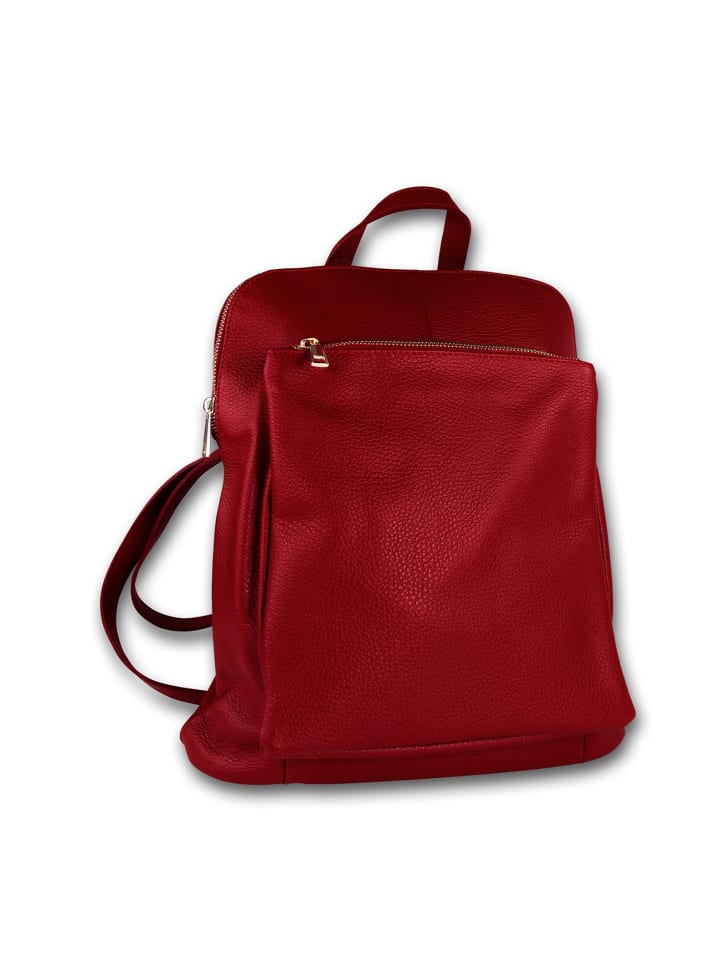 

Кожаный городской рюкзак Toscanto, темно-красный, примерно 30 см