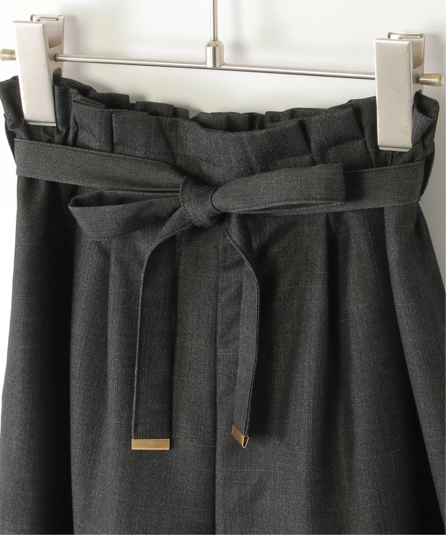 Широкие брюки TR с поясом и складками (120-160 см) Ikka, Charcoal — фото 4
