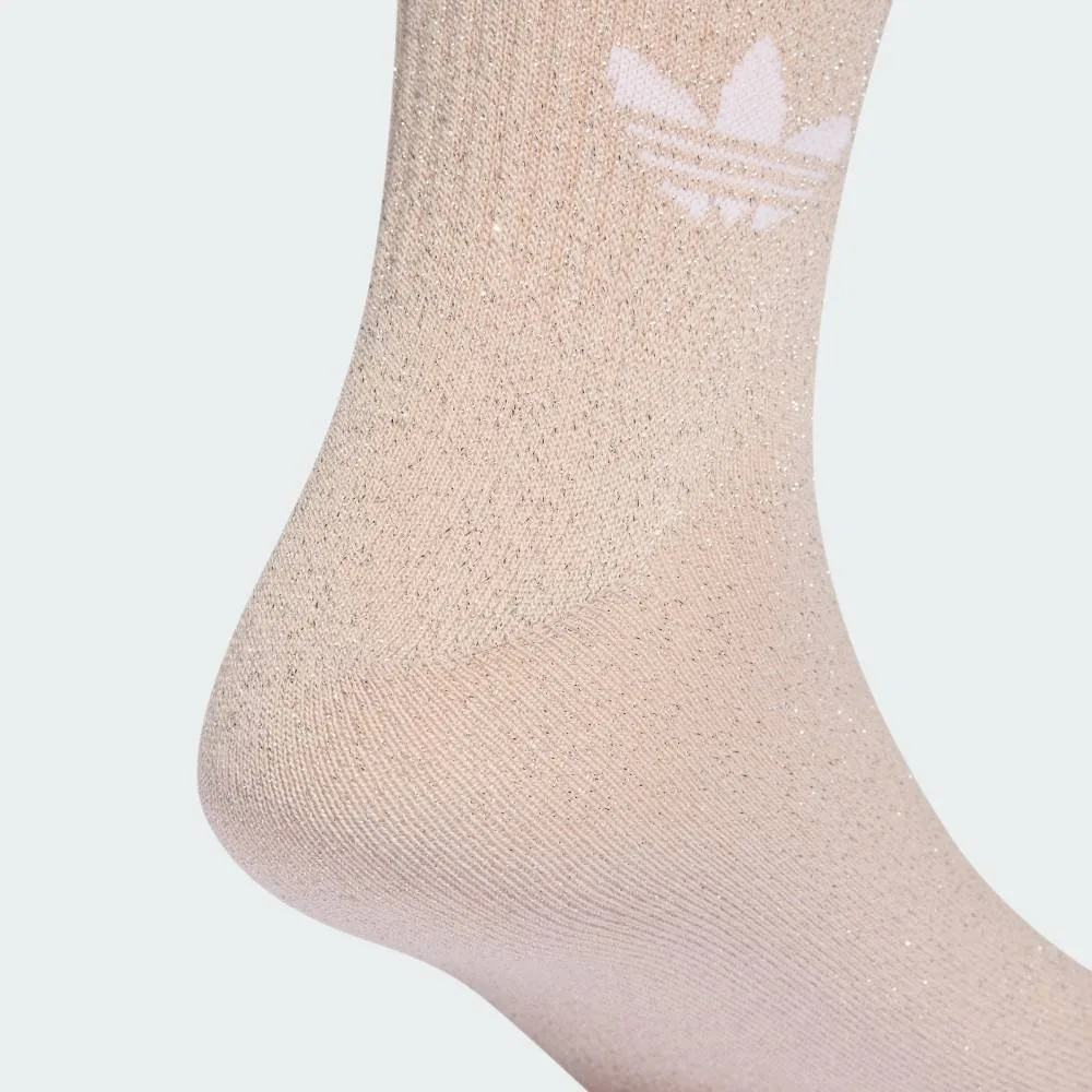 Носки Three Stripes Glitter Crew Socks (комплект из 2 пар) Adidas, pink — фото 4