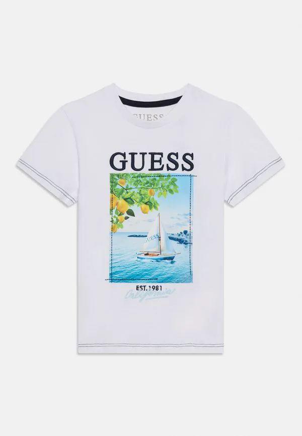 Детская футболка унисекс с принтом Guess, Pure White — фото 3