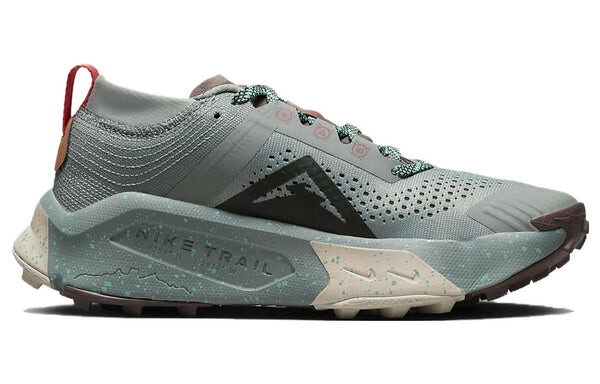 Кроссовки (WMNS) Nike ZoomX Zegama Trail 'Grey Green', зеленый — фото 2