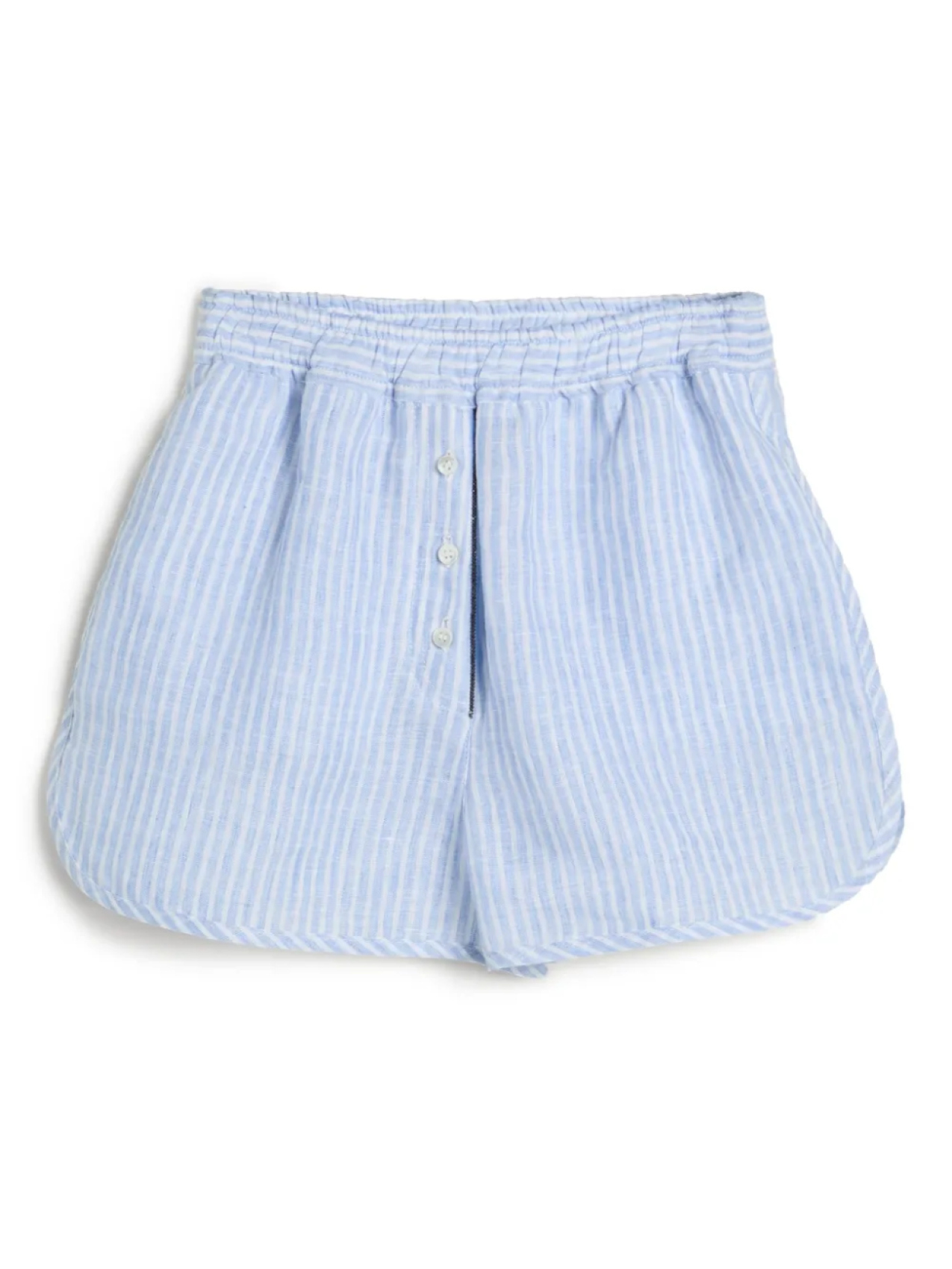

Brunello Cucinelli Kids льняные шорты в полоску, коричневый