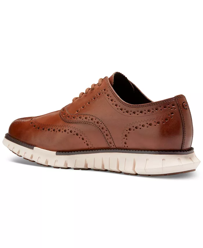 Мужские оксфорды ZERØGRAND Remastered с перфорацией и шнуровкой Cole Haan, коричневый — фото 3