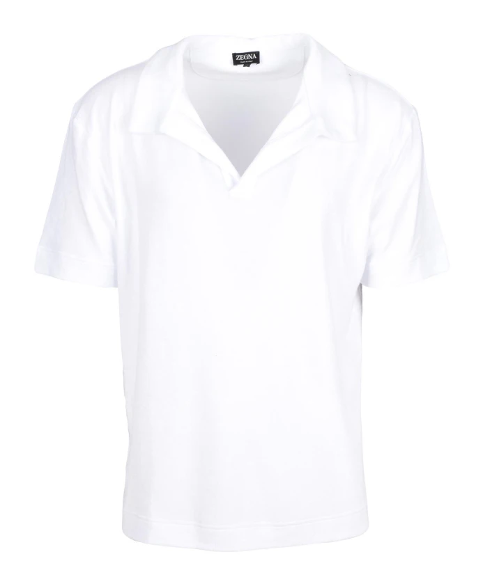

Рубашка-Поло из смеси лайкры Zegna, белый